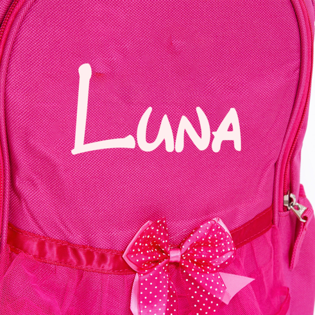Personalized Name Pink School Backpack