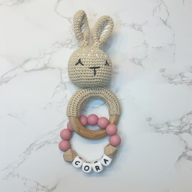 Personalized Lovely Kid's Crochet Baby Rattle | CWToy25