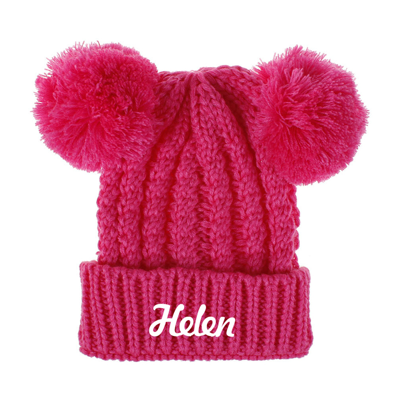 Personalized Embroidery Pom Pom Hat for Comfort & Unique | HSKid17
