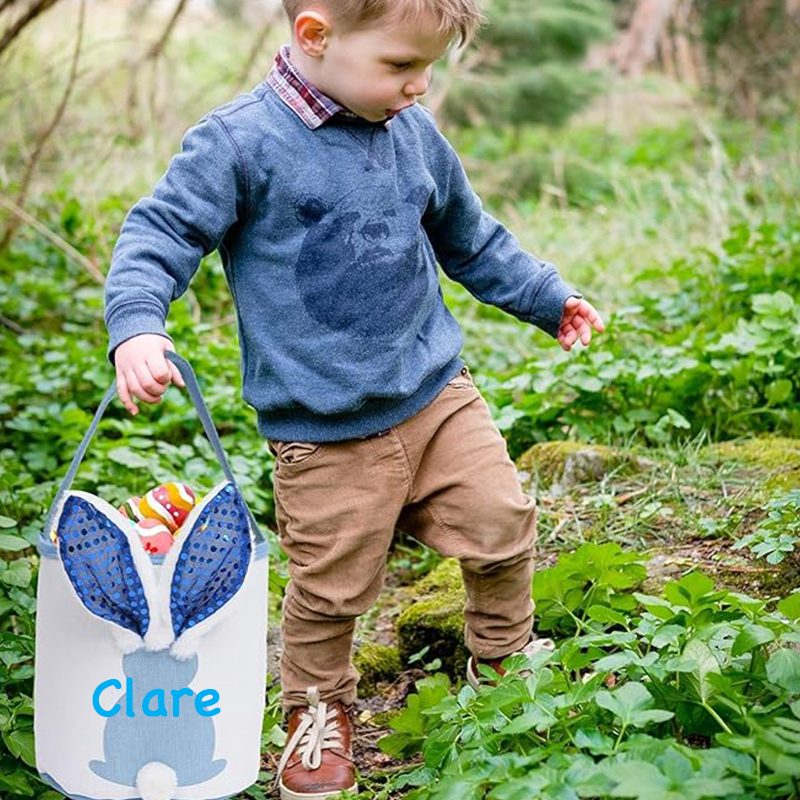 Personalized Kid Led Light Easter Bunny Basket