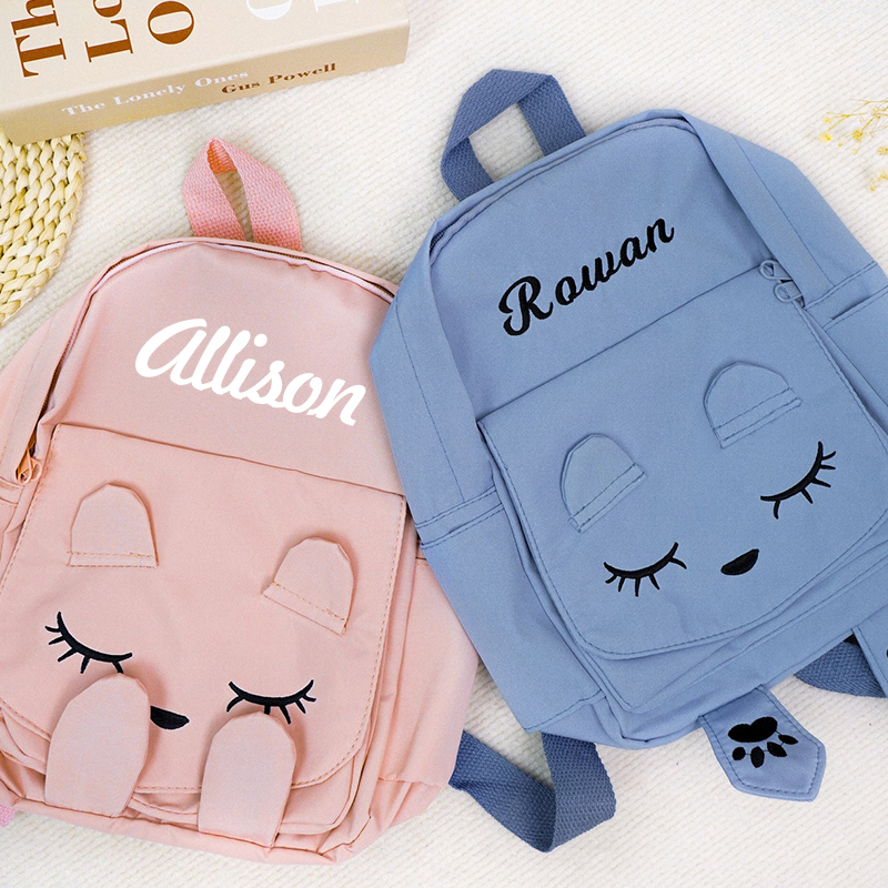 Personalized Cat Embroidered Backpack