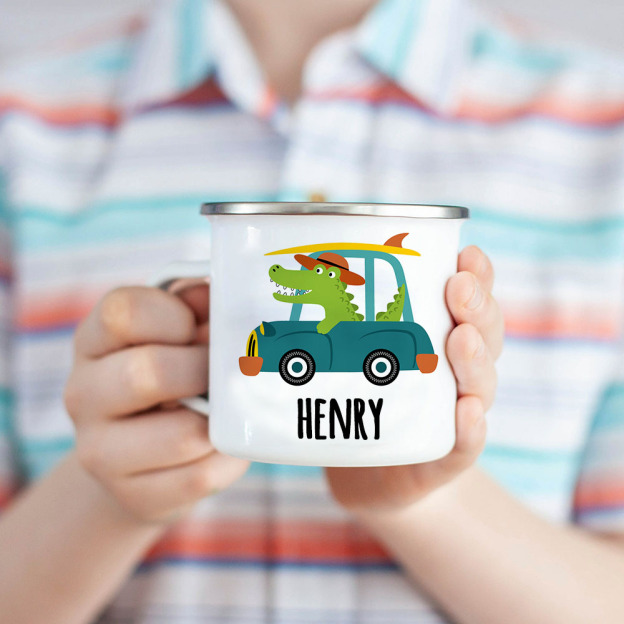 Personalised 12oz Cute Vehicle Mugs for Kids  | KidMug28