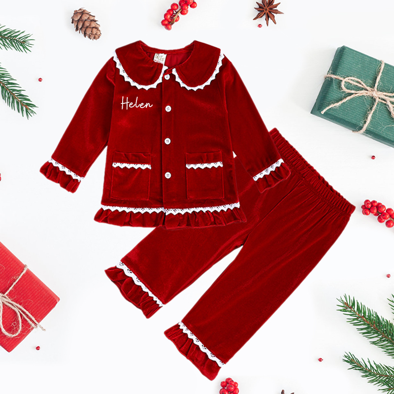 Personalized Embroidered Kids Christmas Outfit | inSet20