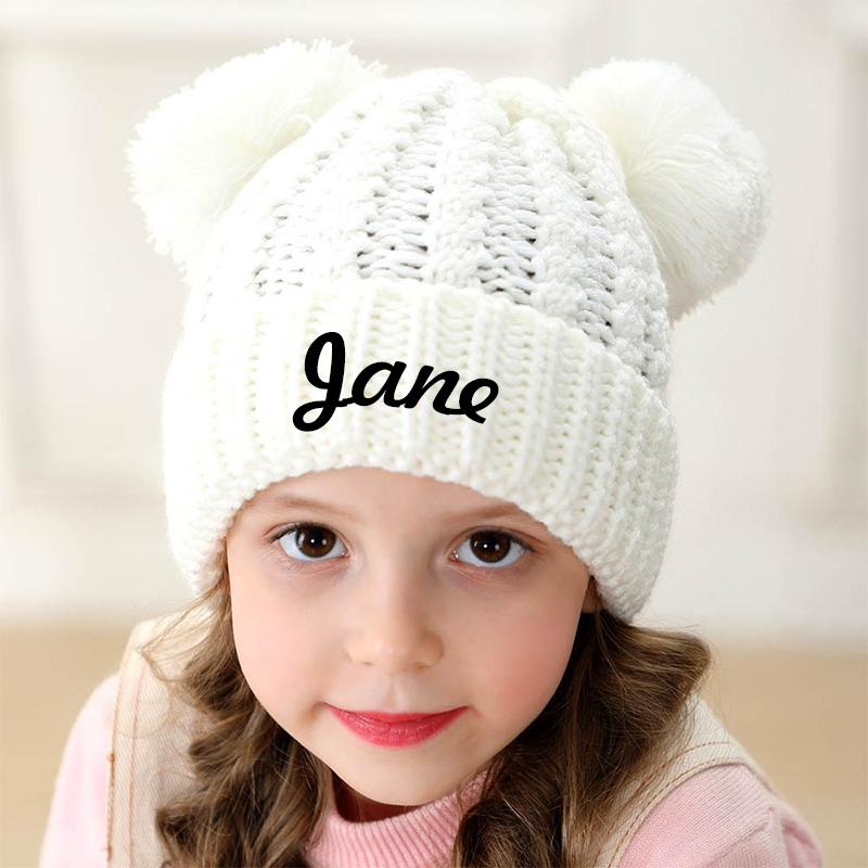 Personalized Embroidery Pom Pom Hat for Comfort & Unique | HSKid17