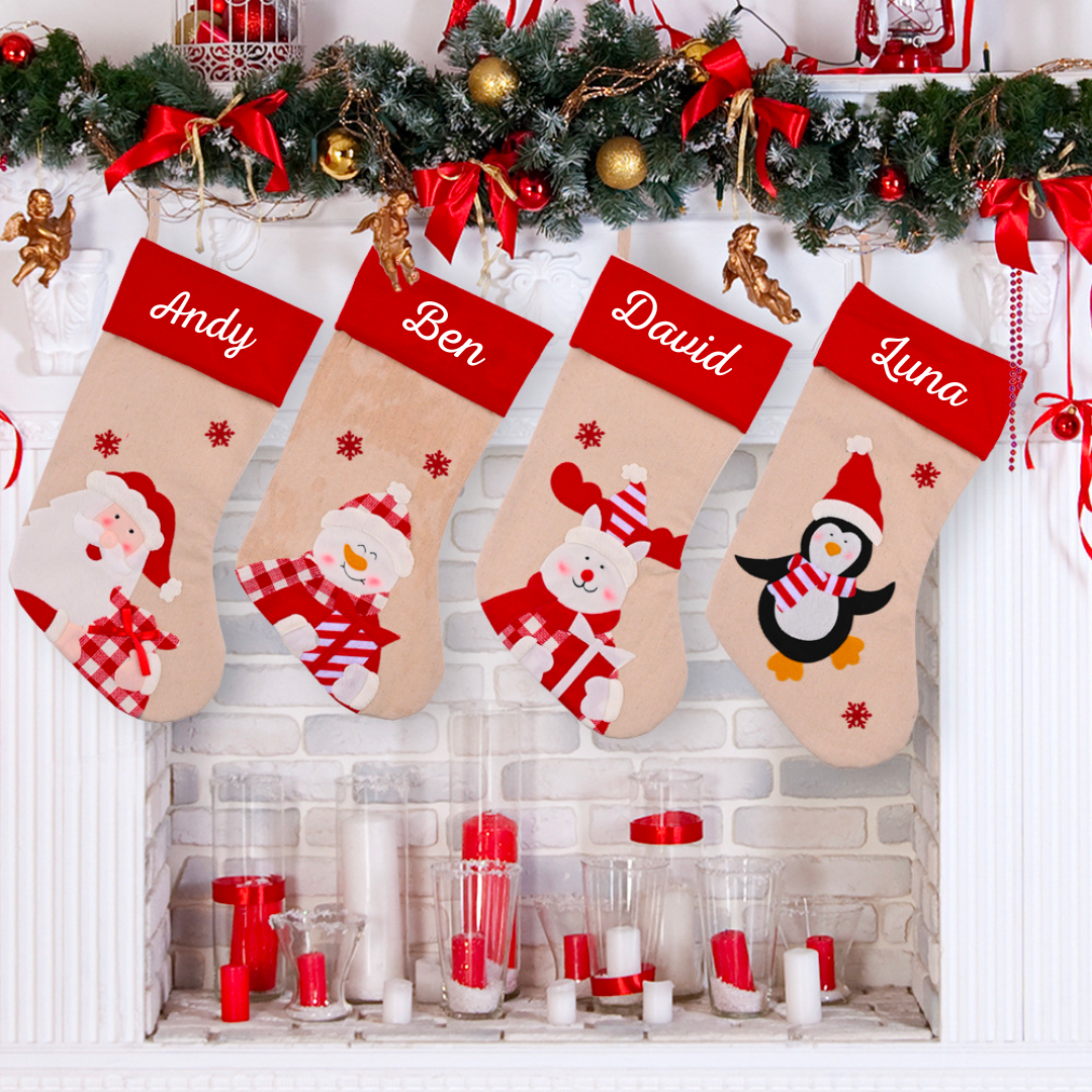 Personalized Christmas Stockings with Family Name | MCGift02