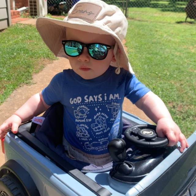 Personalized Kids Leather Patch Bucket Hat