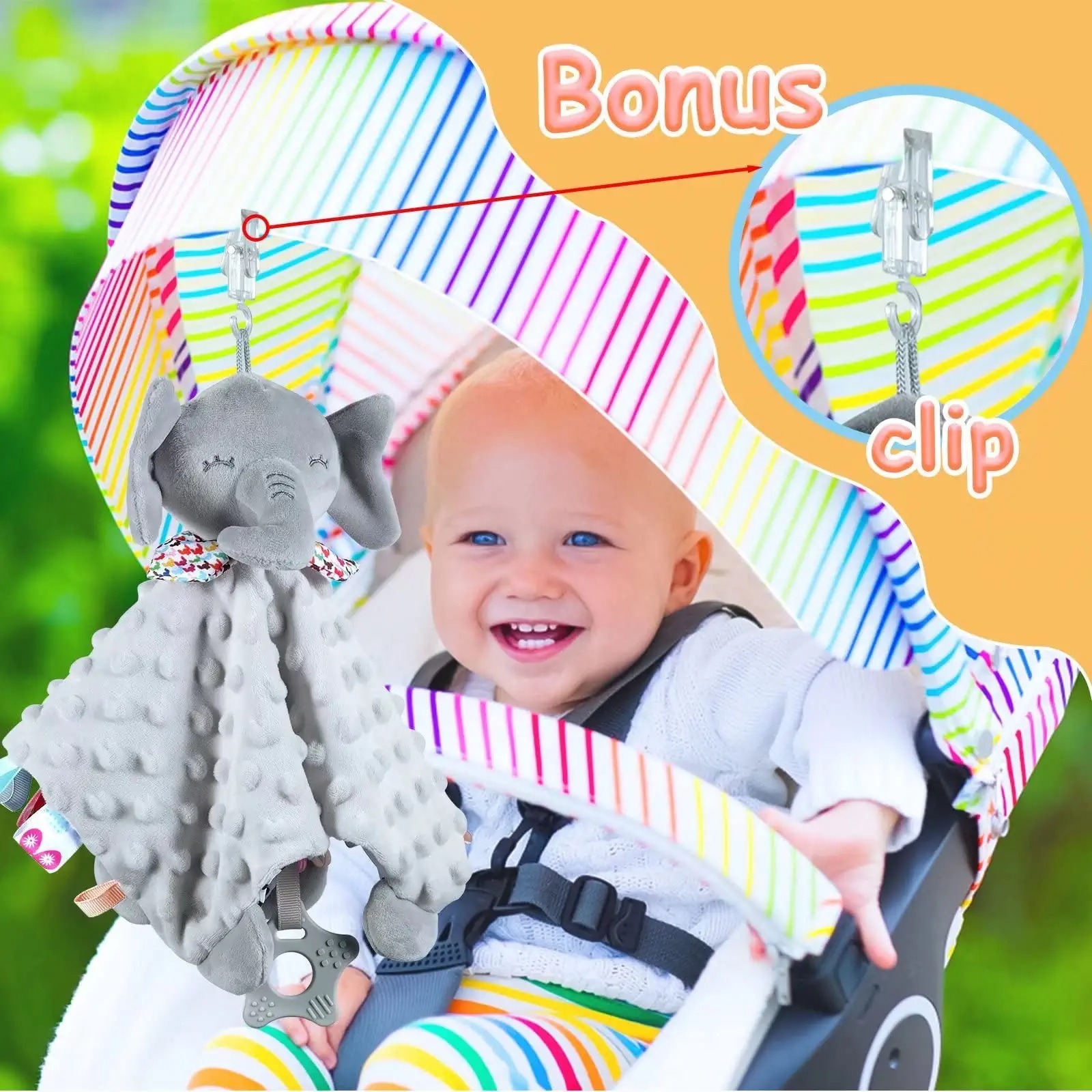 Personalized Baby Embroidery Comforter Sleep Toy | CWToy01