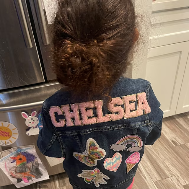 Personalized Hand Patch Kids Denim Jacket | inJacket02