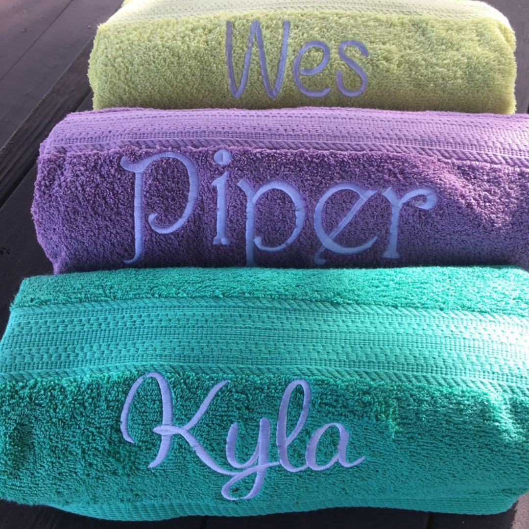 Personalized Monogram Embroidery Pool Beach Towel for Summer & Beach | KKTowel53