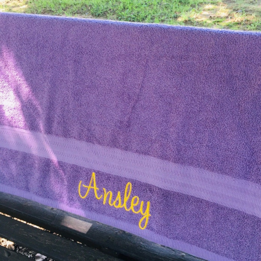 Personalized Monogram Embroidery Pool Beach Towel for Summer & Beach | KKTowel53
