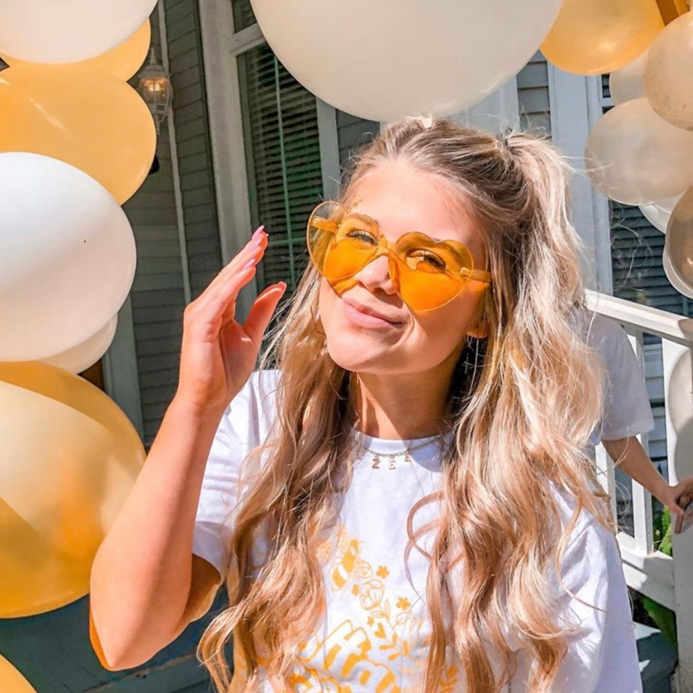 Personalized Colorful Heart Sunglasses