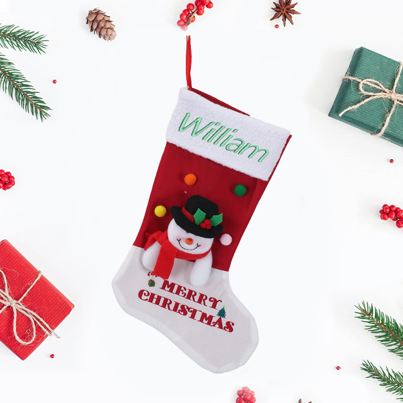 Personalized Embroidered 3D Christmas Stocking