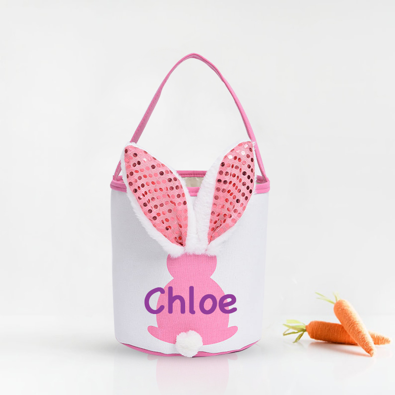 Personalized Kid Led Light Easter Bunny Basket