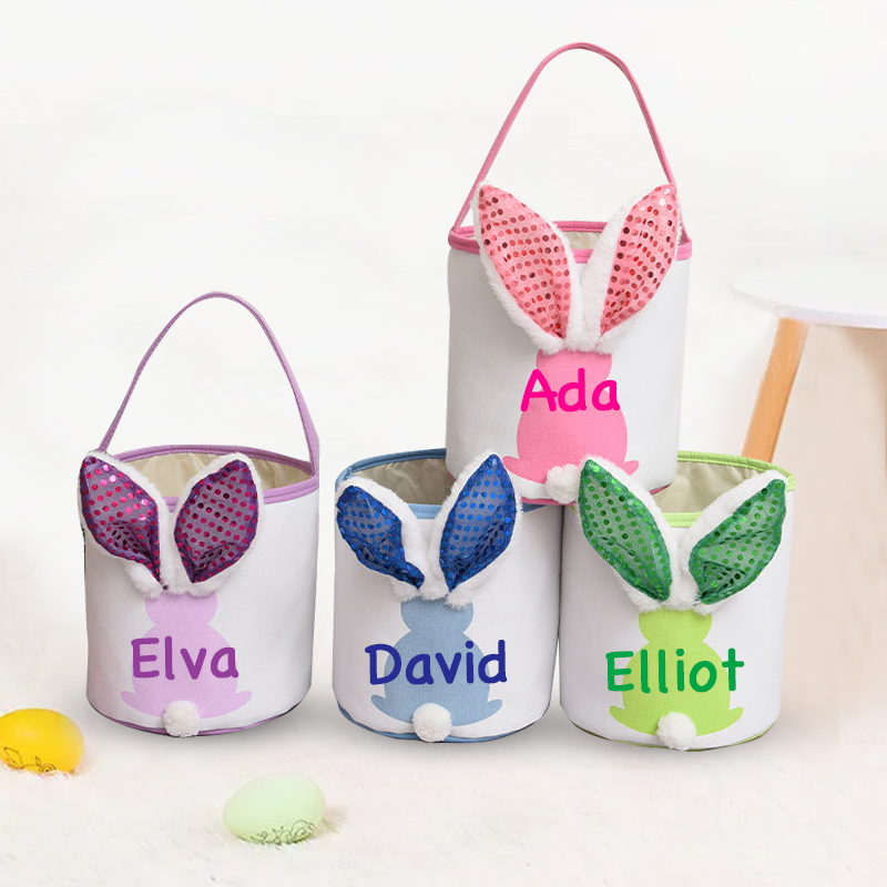 Personalized Kid Led Light Easter Bunny Basket