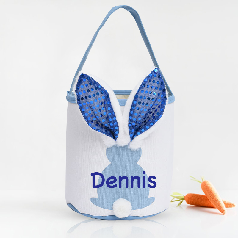 Personalized Kid Led Light Easter Bunny Basket