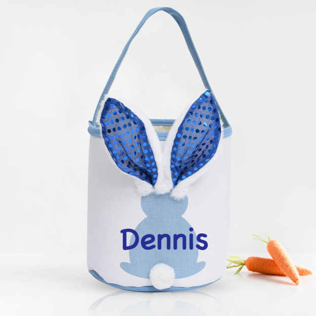 Personalized Kid Led Light Easter Bunny Basket