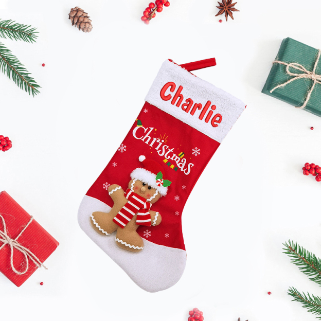 Personalized Embroidered 3D Christmas Stocking