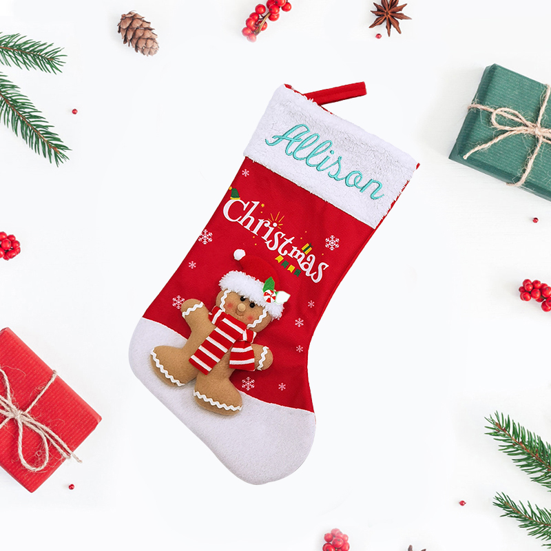 Personalized Embroidered 3D Christmas Stocking