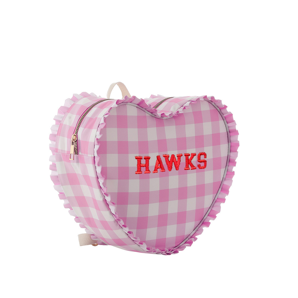 Personalized Girl Embroidered  Name Heart Backpack