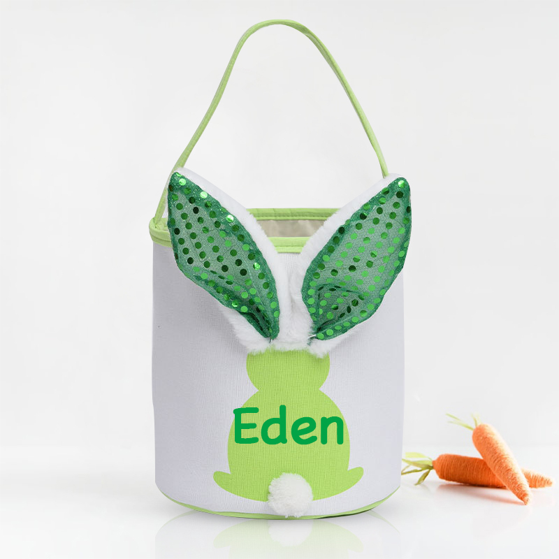 Personalized Kid Led Light Easter Bunny Basket