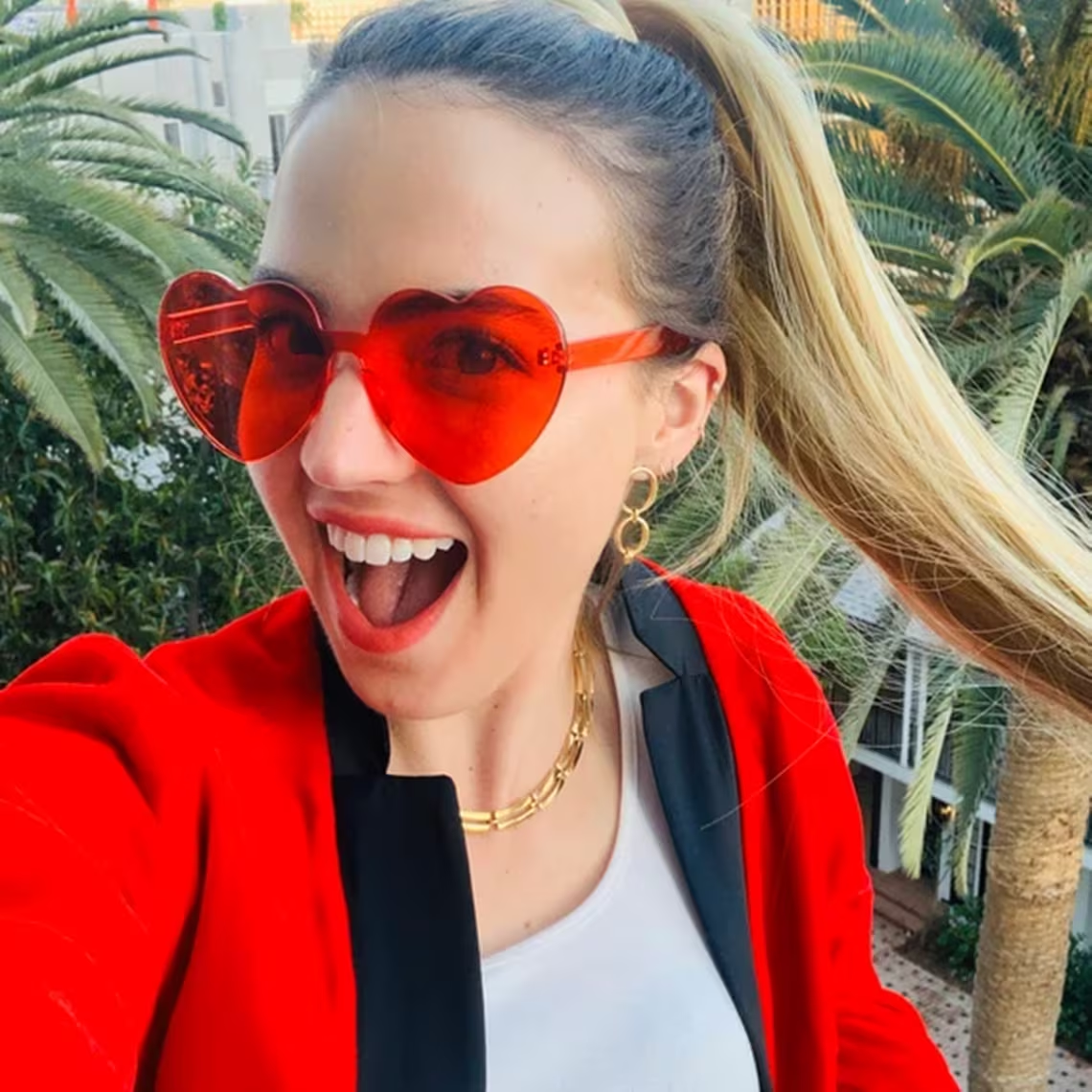 Personalized Colorful Heart Sunglasses