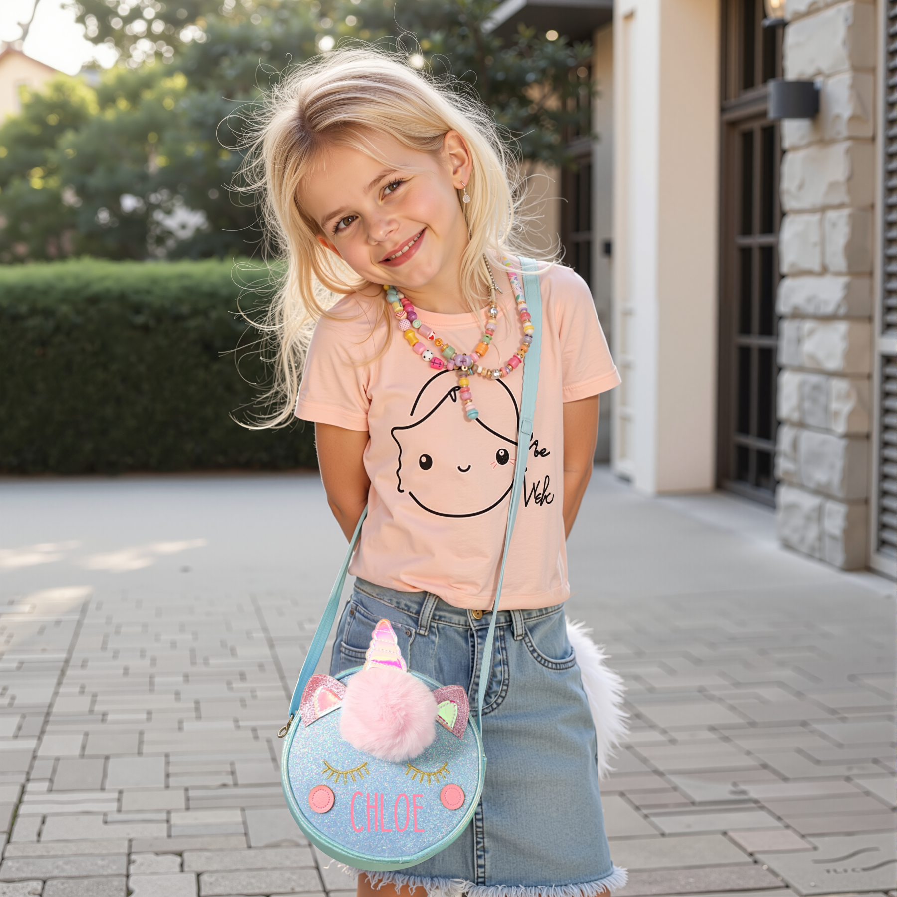 Personalized Girl Unicorn Small Handbag