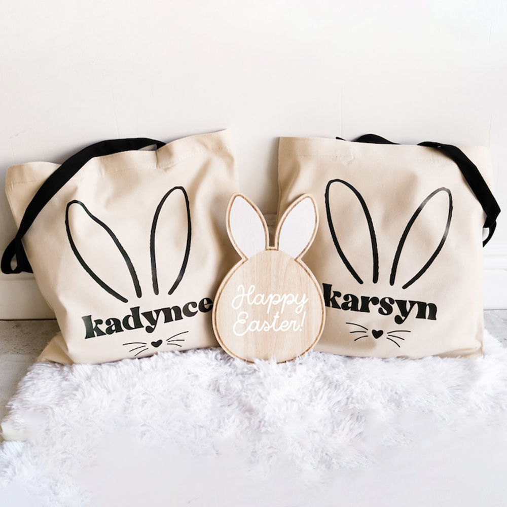 Personalized Easter Egg Hunt Tote Bag 
