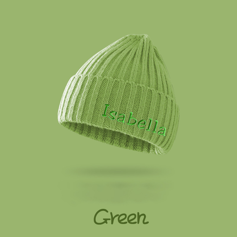 Personalized Embroidery Kid & Adult Color Beanies for Comfort & Unique | HSKid04