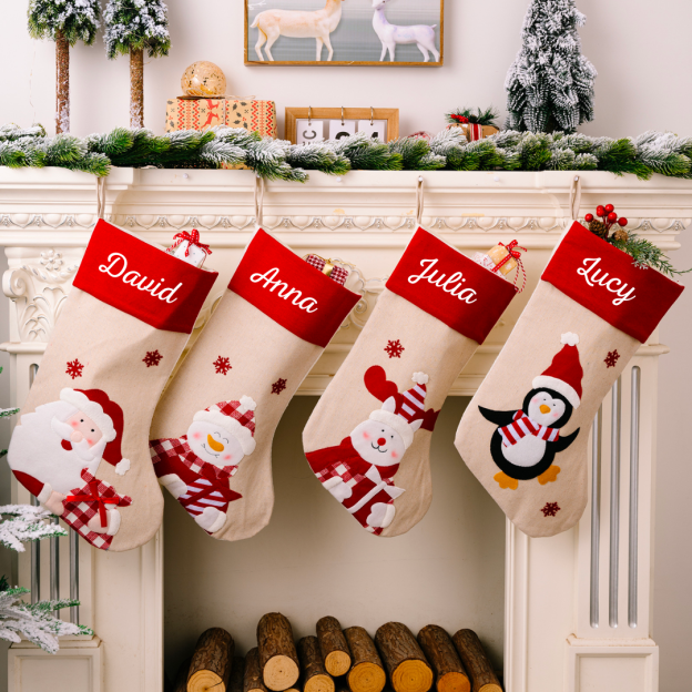 Personalized Christmas Stockings with Family Name | MCGift02
