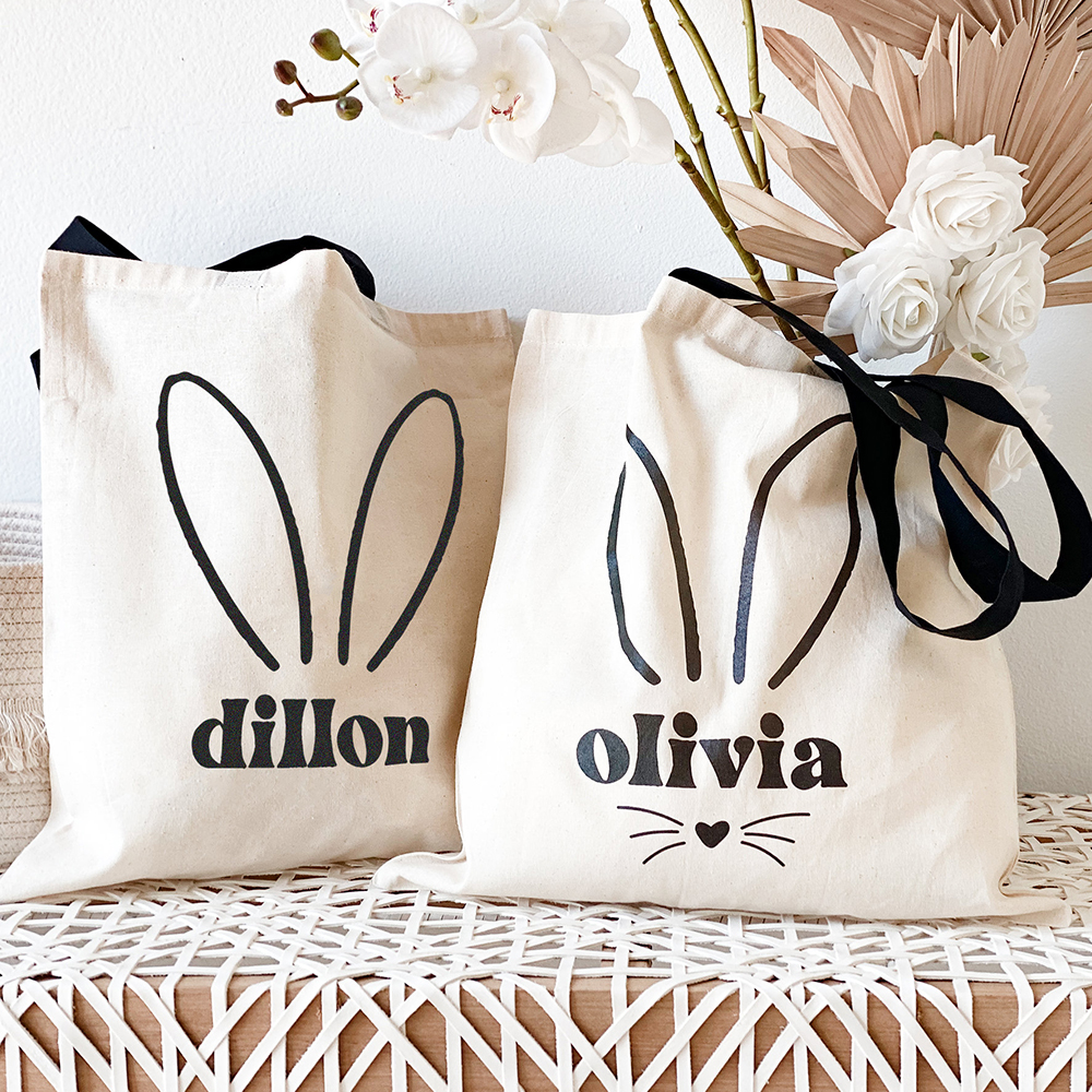 Personalized Easter Egg Hunt Tote Bag 