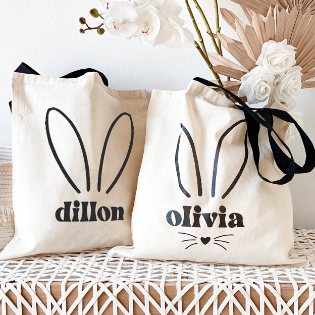 Personalized Easter Egg Hunt Tote Bag 