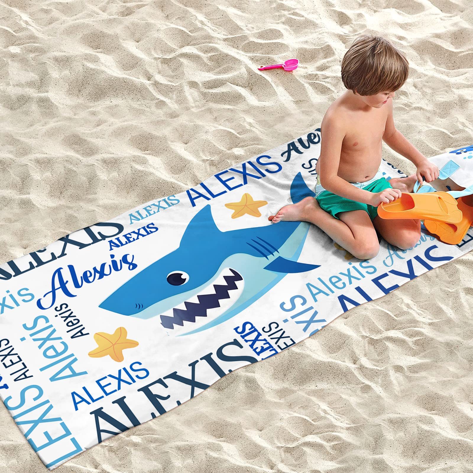 Personalized Ocean Animals Beach towels