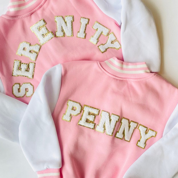 Personalized Hand Patch Kids Baseball Jacket | inJacket03