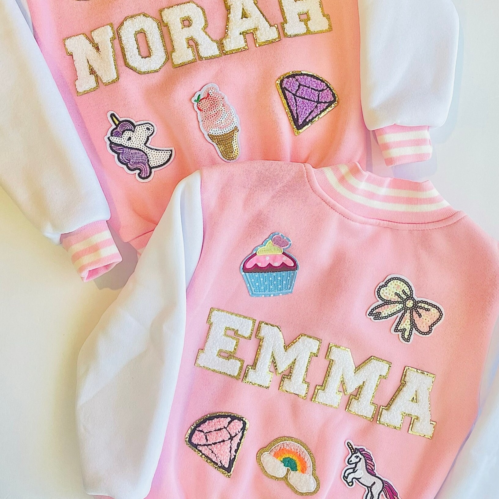 Personalized Hand Patch Kids Baseball Jacket | inJacket03