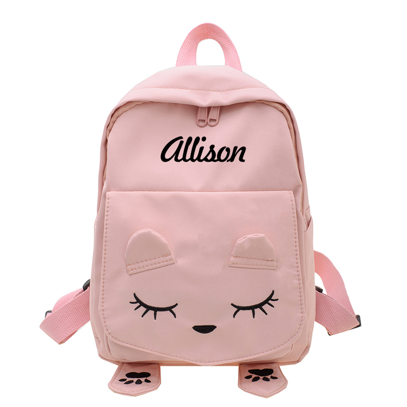Personalized Cat Embroidered Backpack