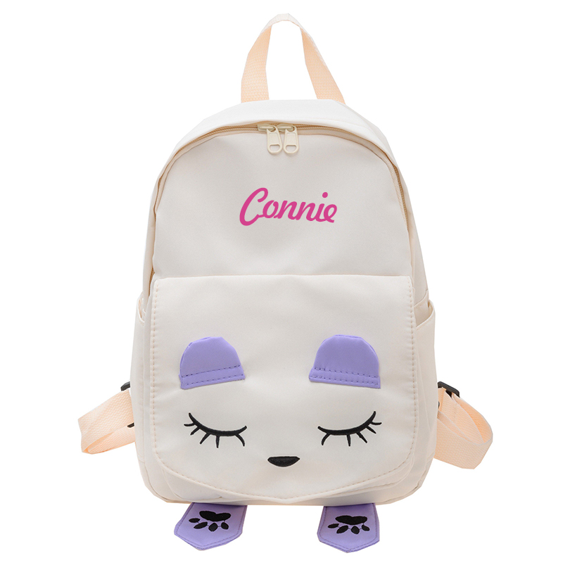 Personalized Cat Embroidered Backpack