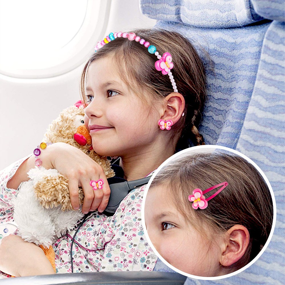 Personalized Girls Plush Handbags With Costume Jewelry Set