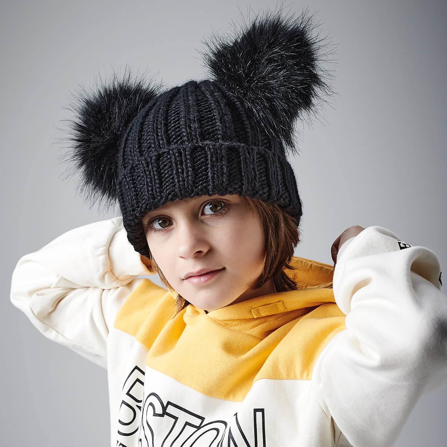 Personalized Embroidery Kid & Adult Pom Pom Hat for Comfort & Unique | HSKid07