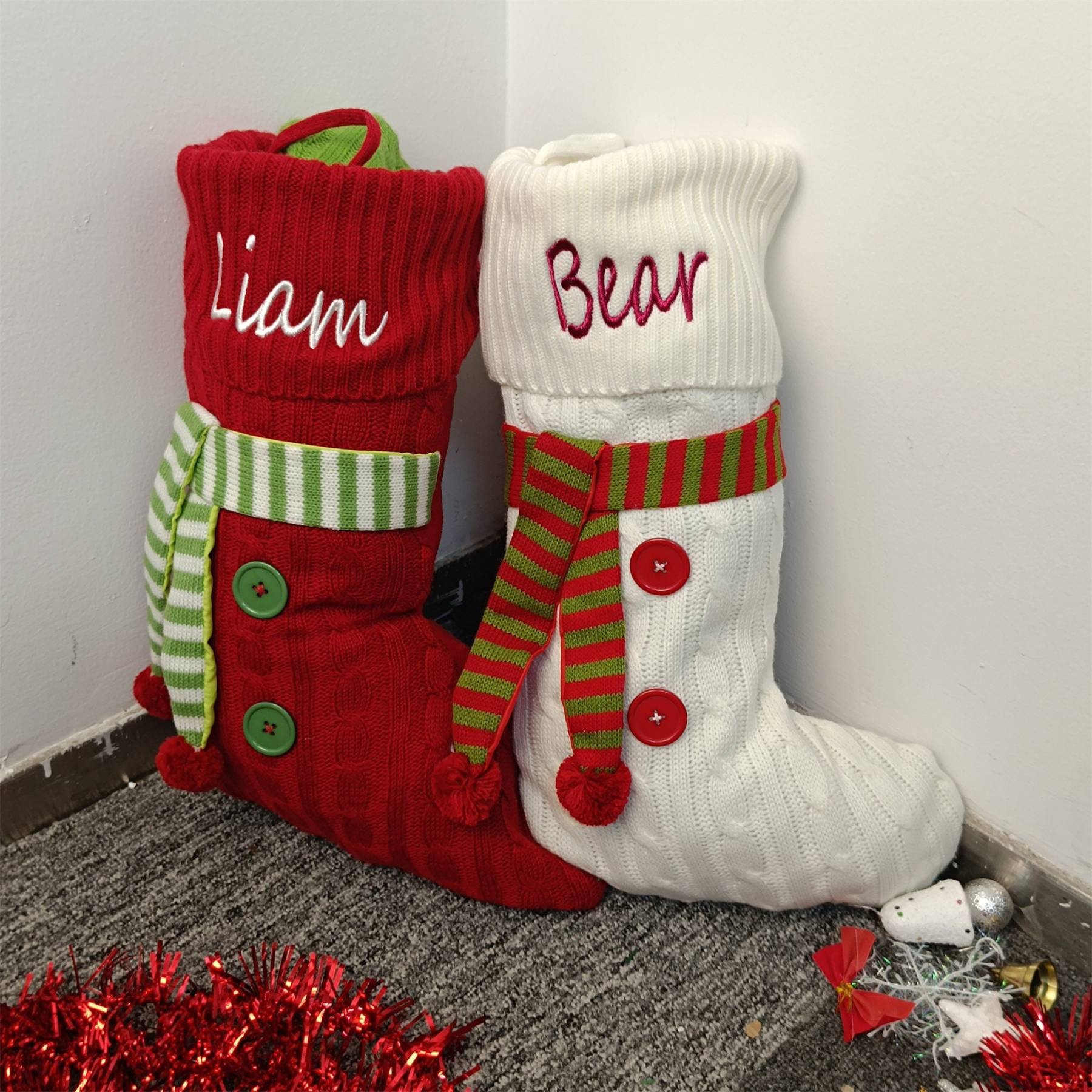 Personalized Christmas Stocking with Family Name | MCGift05