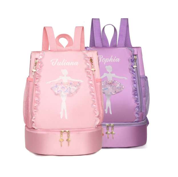 Personalized Name Ballerina Backpack
