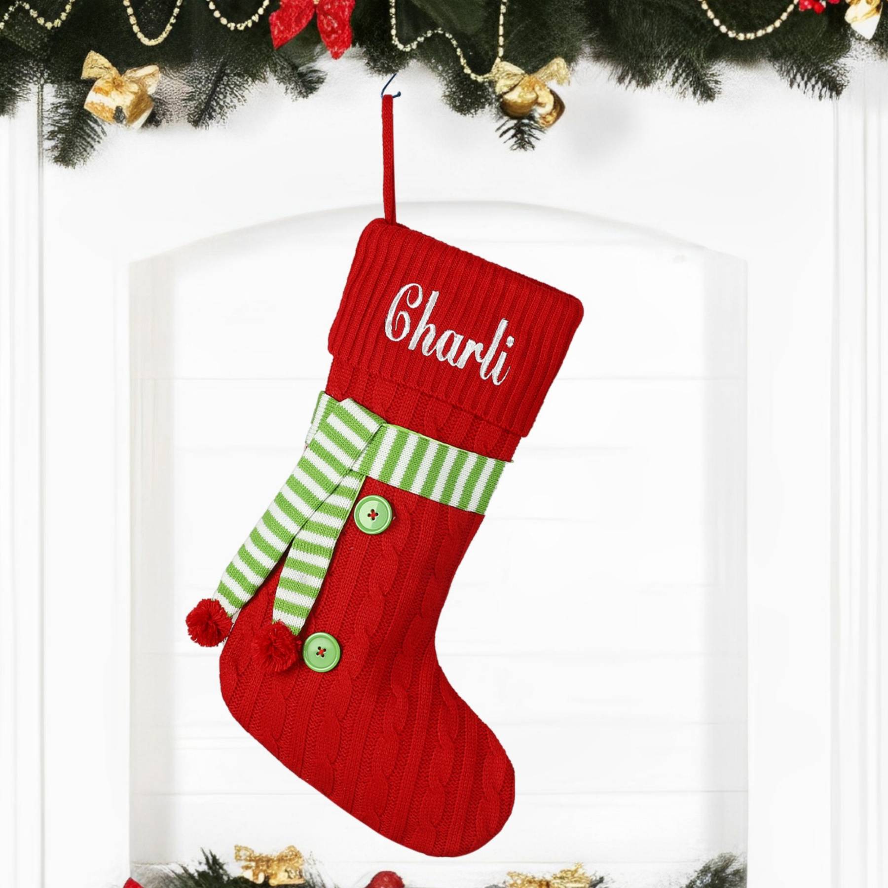 Personalized Christmas Stocking with Family Name | MCGift05
