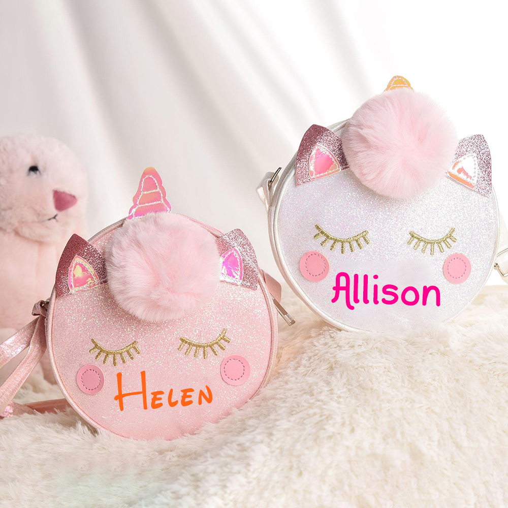 Personalized Girl Unicorn Small Handbag