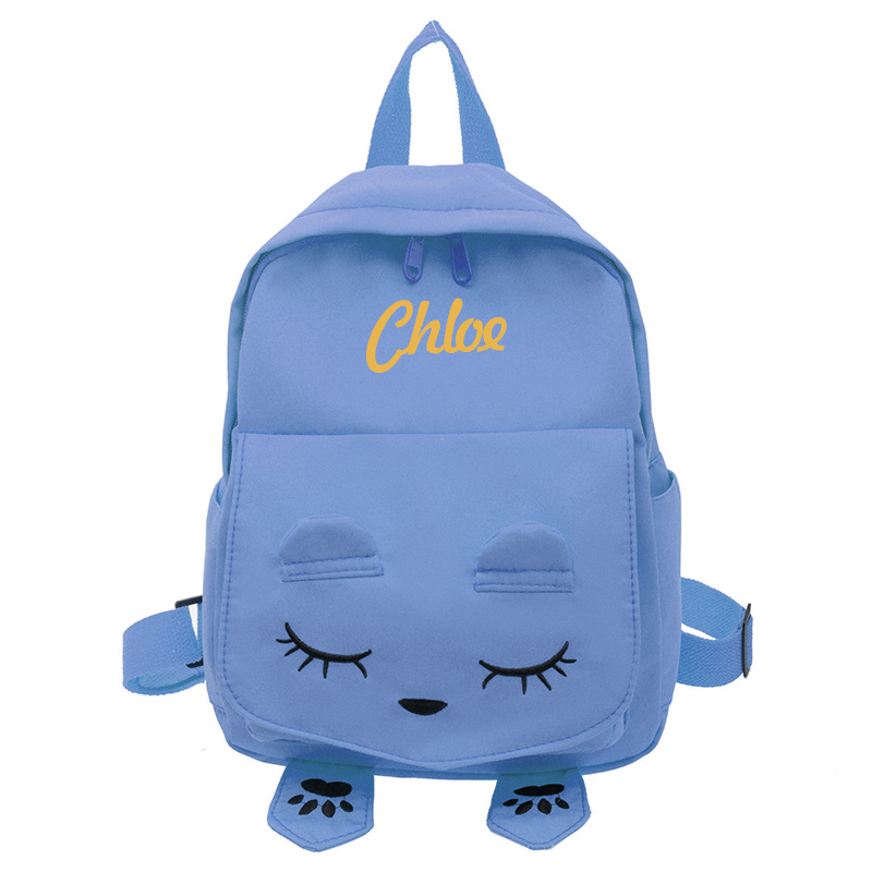 Personalized Cat Embroidered Backpack