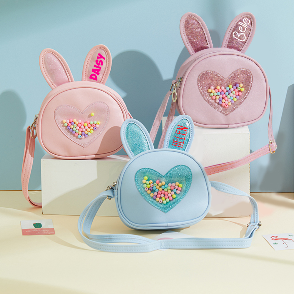 Personalized Girls Birthday Bunny Purse 