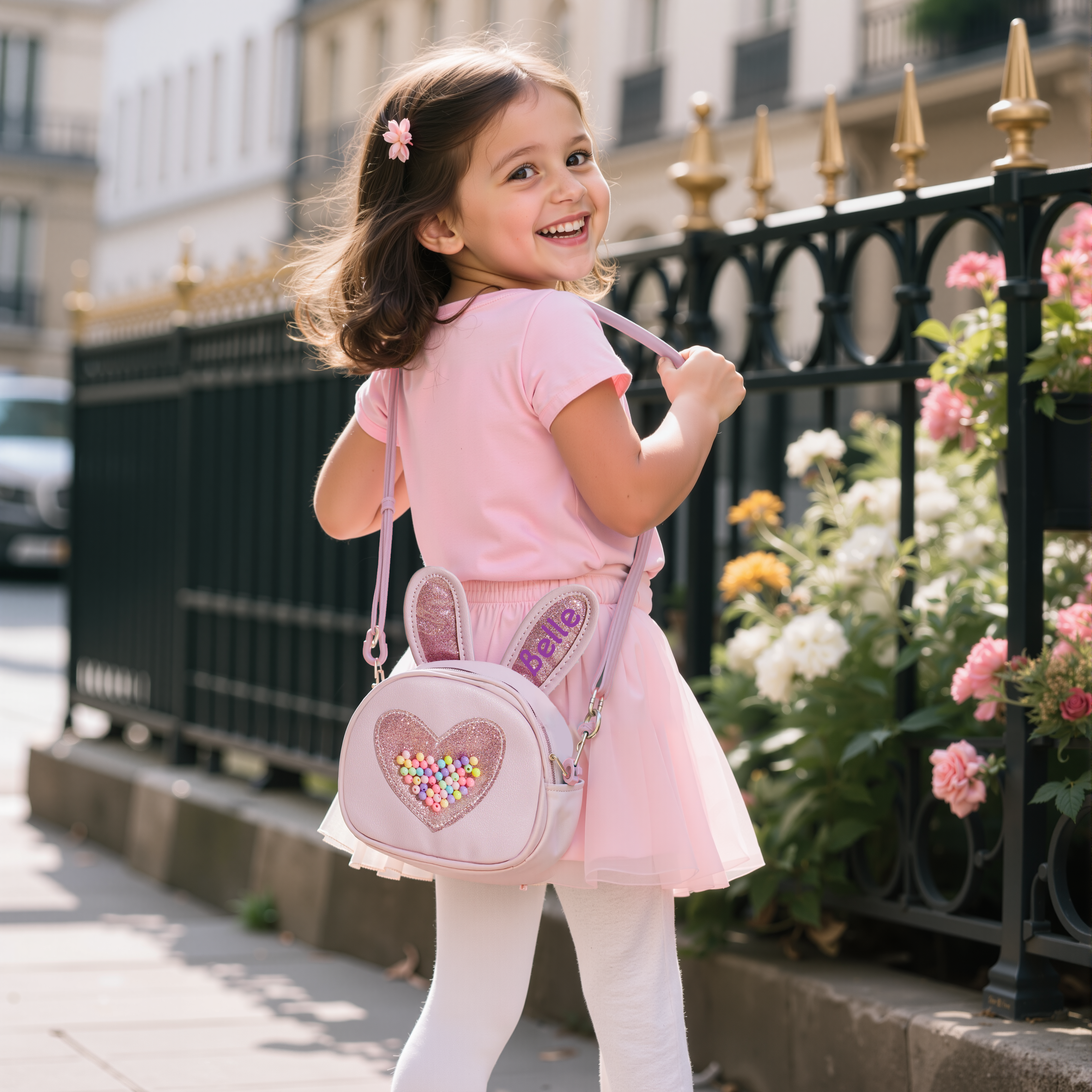 Personalized Girls Birthday Bunny Purse 