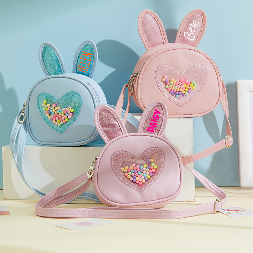Personalized Girls Birthday Bunny Purse 