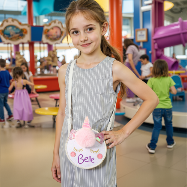 Personalized Girl Unicorn Small Handbag