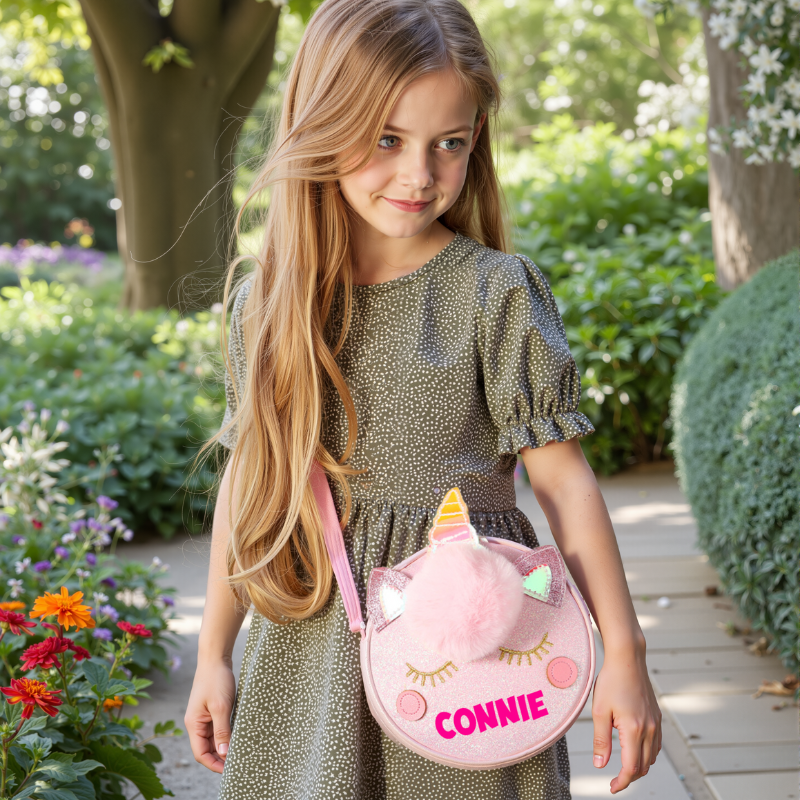 Personalized Girl Unicorn Small Handbag