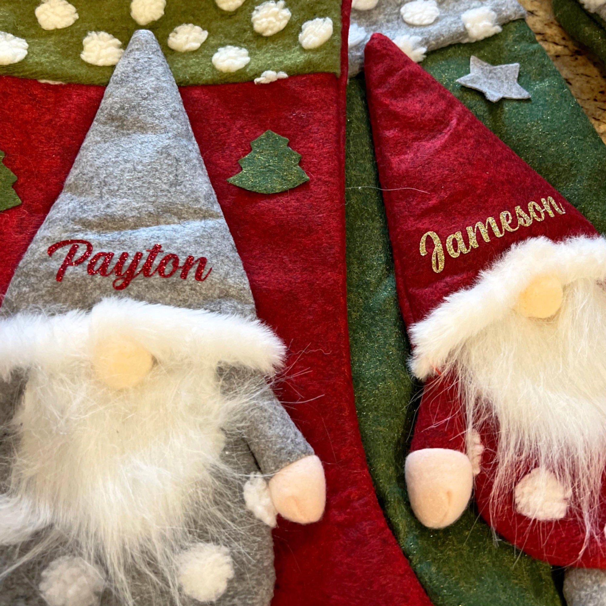 Personalized Gnomes Christmas Stocking