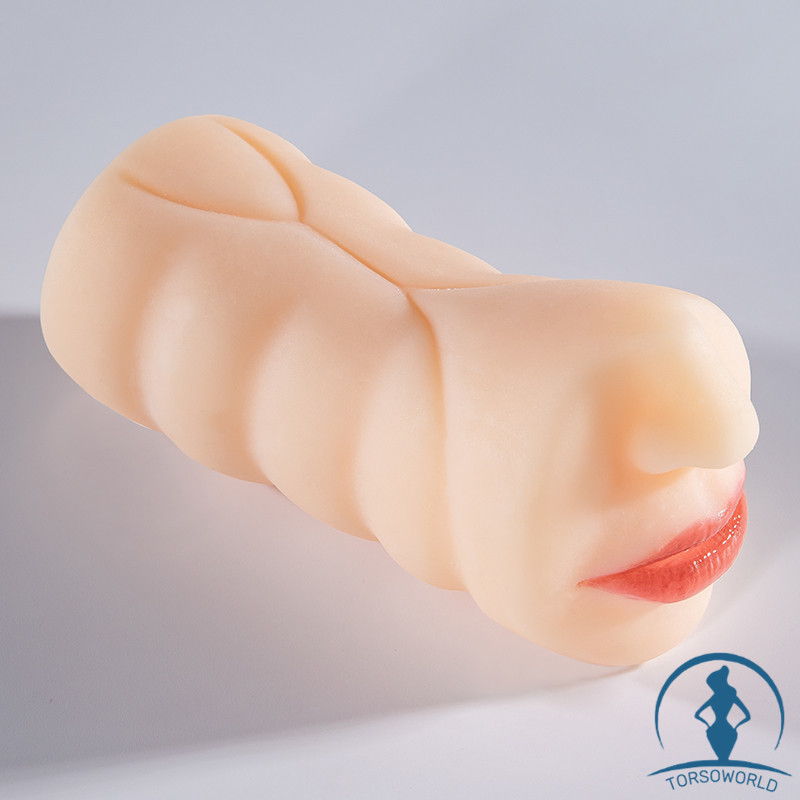 0.37KG Blowjob Mastubator Deep Throat Oral Sex Toy mit Zähnen TPE Aiyuan Doll